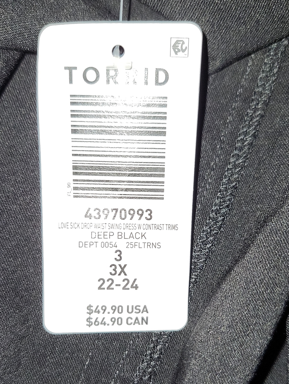 Nwt 3x TORRID LoveSick Drop-Waist Coquette Dress - Picture 7 of 7